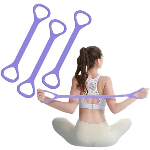 Figure 8 Fitness Resistance Bands with Handles for Working Out - color: Purple