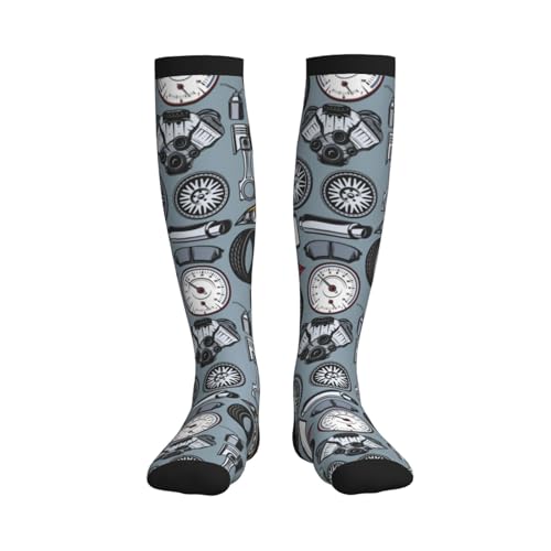 Compression Socks Circulation 15-20 Mmhg Knee High - color: Car Mechanic