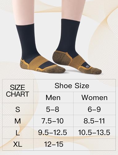 3 Pairs Copper Crew Compression Socks 20–30 mmHg for Women & Men - color: 3 Pairs - Copper, size: X-Large