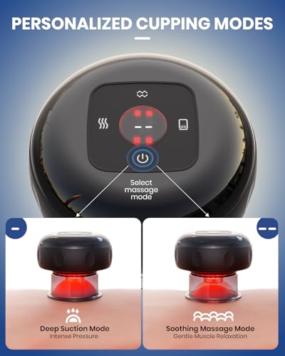 EURPMASK Choose the color of europe 1 Pack Smart Cupping Set with Red Light, Heat & Dynamic Suction, Electric Cupping Therapy Massager with One-Touch Control, Portable Muscle Relaxation Tool - size: Single