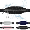 Running Belt Fanny Pack Men and Women Slim Running Bag Money Belt - color: Black