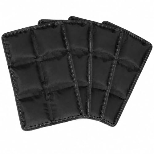 4 Pack Flexible Ice Packs for Lunch Boxes & Coolers, Lightweight - color: Black