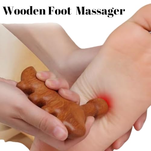 Wood Foot Massager Acupressure Tool Deep Tissue Reflexology Stick