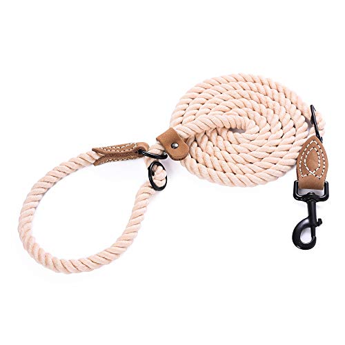 Mile High Life Hands Free Dog Leash, Crossbody Waist Leash with Genuine Leather Connection, Multifunctional Adjustable Slip Lead for Dog Walking Running (Light Brown, 8FT) - color: Light Brown, size: 8FT Hands Free