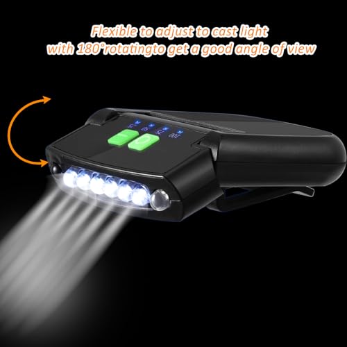 Mudder LED Hat Clip Light, Cap Lights - color: Black