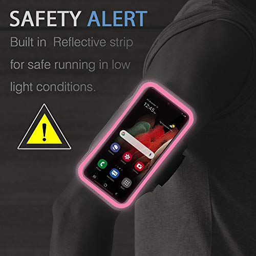 Running Armband for Samsung Galaxy S26/S25/S24/S23 Plus (Rosy) - color: Rosy, size: 6.7" (S Plus)