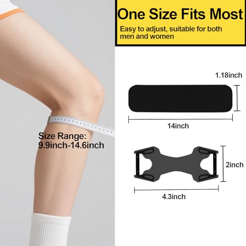 2 Pack Patellar Tendon Support Strap,Adjustable Silicone Patella Knee Strap for Knee Pain Relief,Knee Bands for Basketball, Tendonitis, Running, Tennis, Jumpers, Squats(Black) - color: Black