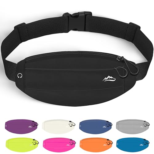 Running Fanny Pack Whole Bag Reflective, Running belt for Women &Men,Sweatproof Phone Holder Workout, Running Waist Pack(black) - color: black