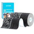OK TAPE Kinesiology Tape PRO Uncut Latex Free Tape 2in x 16.4ft 2Rolls - color: Black+black and Black+white, size: 2 Rolls