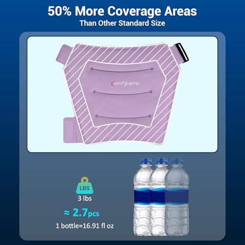 Comfytemp Hip Ice Pack Wrap for Sciatica Pain Relief, Purple (L/XL/2XL) - color: Light Purple, size: Large/X-Large/2X-Large