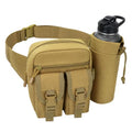 Fanny Pack Waist Bag with Water Bottle Holder Detachable for Men Women, Crossbody Hiking Waist Pack with 5 Pockets, Running Travel Dog Walking Workout Cycling Outdoor Fishing Hip Belt Bag- Mud - color: Mud - Bottle Holder