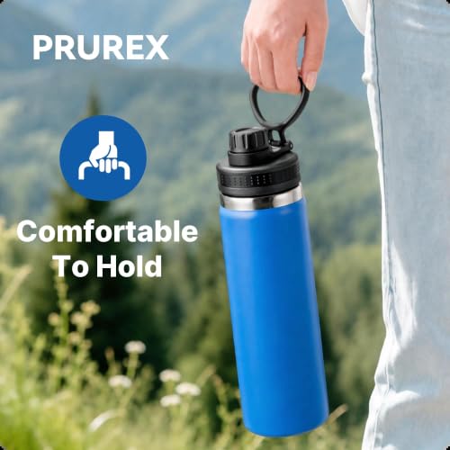 Spout Lid for Thermoflask, Takeya, Simple Modern 12-64oz Wide Mouth Bottles - color: Black 2 Pack