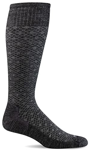Sockwell Men's Featherweight Moderate Graduated Compression Sock - color: Charcoal, size: Large-X-Large