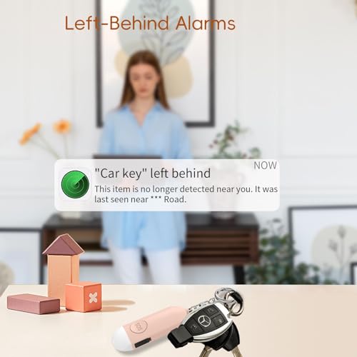 Personal Safety Alarm for Women Work with Apple Find My with 130DB Loud Speaker Safe Sound Personal Security Alarm Keychain with LED Lights Self Defense Keychain Siren (Pink)