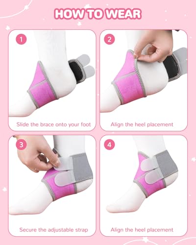 6 PCS Kids Ankle Brace Set, Ankle Support Wraps, Knitted Ankle Sleeve Sock for Sprains, Injuries and Active Play for Daily Wear, Injury Prevention (Small) - color: Pink