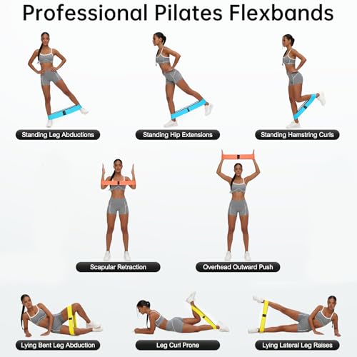 Fabric Resistance Bands for Working Out, 3-Set Exercise Loops for Home Gym - color: Blue