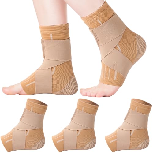 Tarpop 1 Pair Kids Ankle Brace Compression Support,Beige,Small - color: Beige, size: Small