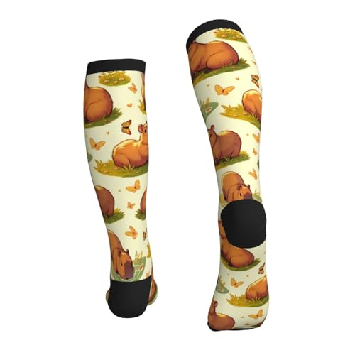 Compression Socks Circulation 15-20 Mmhg Knee High - color: Capybaras