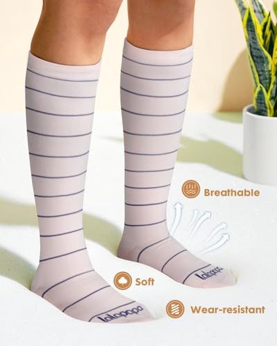 Cute Compression Socks for Women - color: Stripes, size: XX-Large