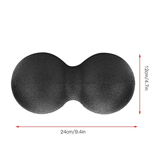 Peanut Massage Ball Roller, 24x12cm EPP Peanut Massage Ball Double Lacrosse Ball Massager Deep Tissue Massage Tool for Back, Spine and Shoulder, Muscle Recovery and Relief - color: Black, size: 24x12cm double balls