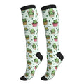 Compression Socks Knee High Support Socks Women Circulation Stockings for Athletic Running Cycling Flying - color: Cat