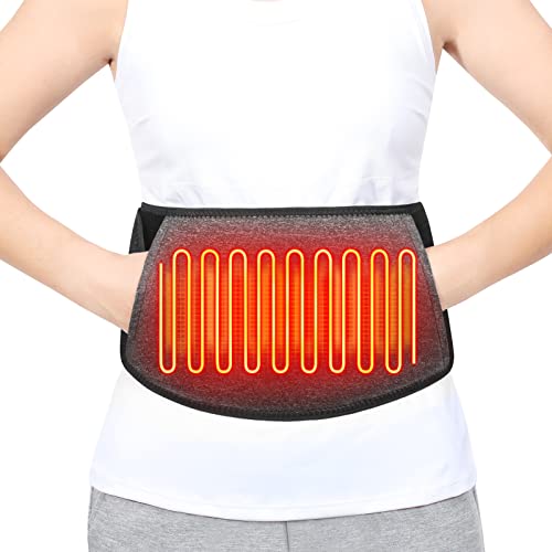 CUEHEAT Heated Waist Belt, Lower Back and Belly Heating Pad, Rechargeable