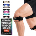 Modvel Patella Knee Brace Strap Adjustable Tendon Support Band, Adjustable Fit, 2-Pack - color: Copper