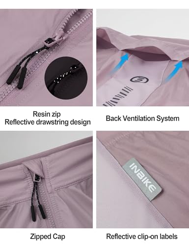 INBIKE Unisex Cycling Vest Windproof Lightweight Sleeveless Jacket - color: Pink, size: XX-Large
