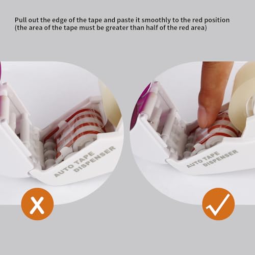 Eagle Automatic Tape Dispenser, Handheld & Portable Design, Office Tape Gun, One-Handed Operation with Safety Blade for Office, Home, DIY or Packaging (Includes 2 Free Tapes) (White) - color: White