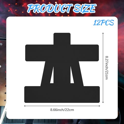 12Pcs Precut Shoulder Kinesiology Tape, Sports Muscle Support Tape Black - color: Black