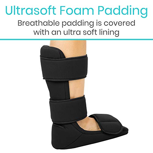 Vive Plantar Fasciitis Night Splint Plus Trigger Point Stretch Wedges - color: Black, size: Large