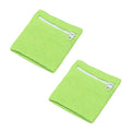Wrist Wallet Wristband with Zipper, Wrist SweatBands - color: Fruit Green