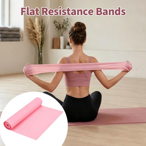 Pilates Kit with Pedal Resistance Band, Home Pilates Workout Set for Women, Multifunction Exercise Bands and Mini Yoga Ball for Full Body & Working Out Home Gym