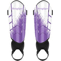 Shin Guards Soccer Youth Kids Boys Girls Toddler Shin Pads Child EVA Cushion Protection Reduce Shocks Injurie Calf Protective Gear Suitable for 4 5 6 7 8 9 10 11 12 Years Old - color: Purple+White Ankle, size: Medium