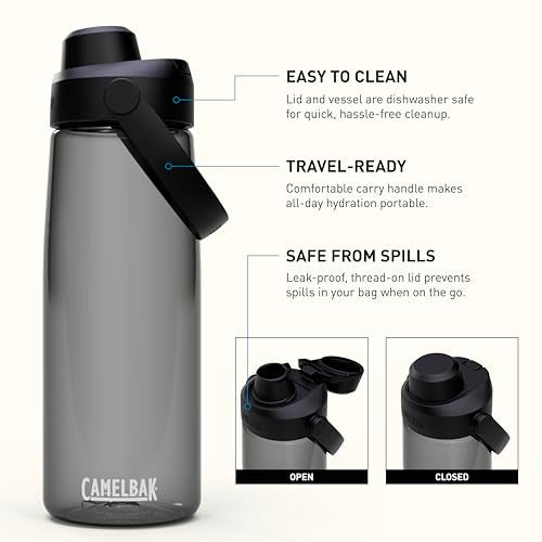 CamelBak Thrive Chug Water Bottle 25oz, Charcoal - color: Charcoal, size: 25 Ounces