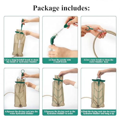 Patelai 2 Set 8 in 1 Reservoirs Hydration Bladder Cleaning Kit - color: Blue and Green