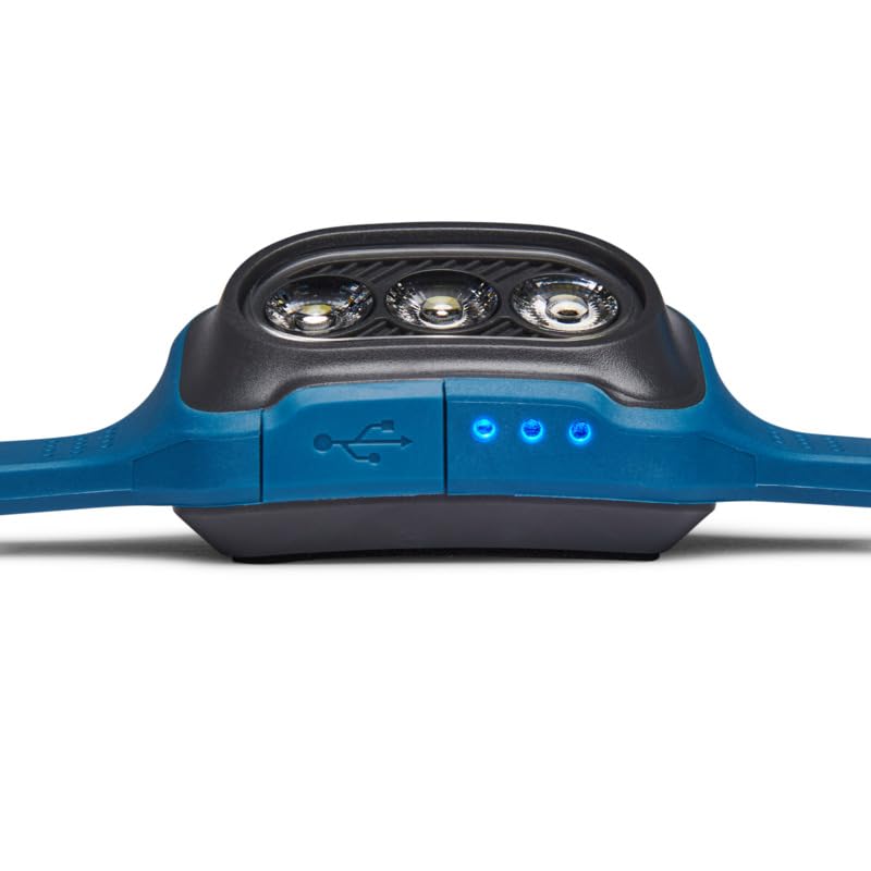 BLACK DIAMOND Deploy Run Light, USB-C Rechargeable, Dimmable, Creek Blue - color: Creek Blue