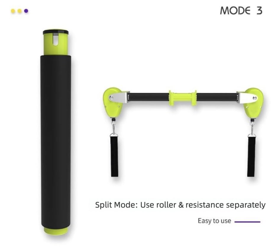 Pilates Bar, Fitness, Balance Strength and Agility Training Equipment, Roller Multifunctional Mini Core Bed Yoga Open Back Training, Waist, Abdomen, Legs, Buttocks and Arms Training Equipment