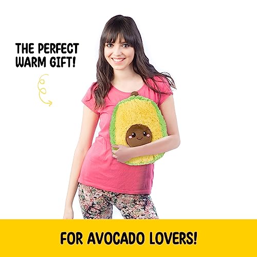 Avocado Microwavable Unscented 1.5 lbs Heating Pad For Women And Kids- Cute Soft Cozy Pillow Plush Heatable Warm Stuffed Animals- Kawaii Hot And Cold Plushie Food Toy- Avocado Gifts For Girls And Boys - color: Ava