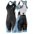 SLS3 Triathlon Suits Women - Sleeveless Pro Trisuit with Comfy Tri Chamois - color: Blue Rose, size: Small