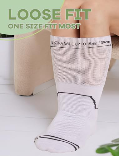 SONORAN Walking Boot Socks Bamboo Viscose (2 Pairs) Lightweight Replacement Sock Liner for Medical Tube Cast Socks - color: White