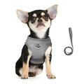 FEimaX Dog Harness and Leash Set for Walking, Soft Mesh Adjustable Easy Control Lightweight Cat Vest Harnesses with Reflective Strips, Escape Proof Small Dogs Cats Vests (Grey, Medium) - color: Grey, size: Medium
