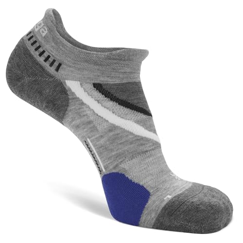Balega Unisex Adult UltraGlide Friction-Free No-Show Running Socks (1-Pair) - color: Mid Grey/Charcoal, size: Large