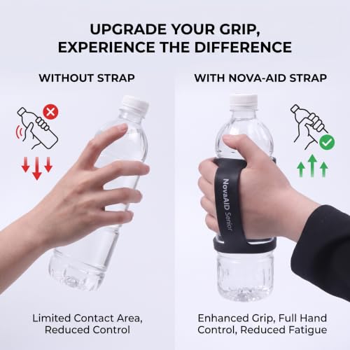 2 Pack Silicone Universal Cuff,Assistive Hand Grip Holder for Special Needs,Mobility Daily Living Aid, Therapy - color: BLACK