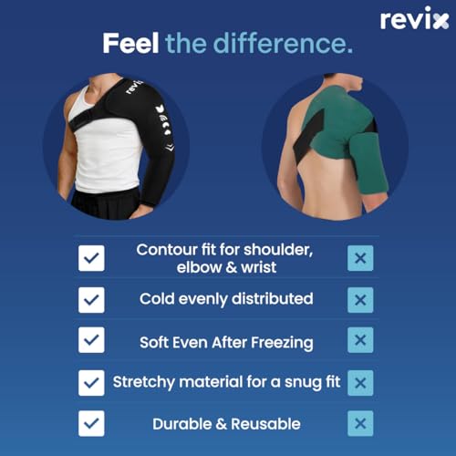 REVIX Ice Wrap for Shoulder & Arm, Reusable Cold Sleeve, M - style: Medium