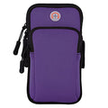 Running Armband Cell Phone Holder for iPhone 11 12 13 14 15 16e 16 17 Pro Max Xs X Xr 8 Plus SE Mini,Galaxy S26 S25 S24 S23 S22 Note 20,Key,Strap Pouch,Workout Exercise Sports Arm Band Sleeve - color: 1-Purple