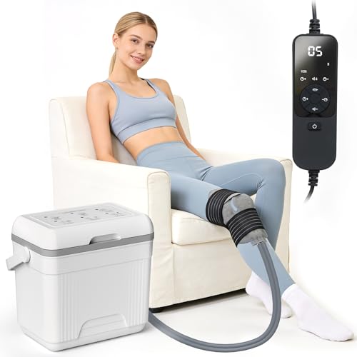 Ice Machine for Knee After Surgery, 10QT Portable Cold Therapy Machine - color: White