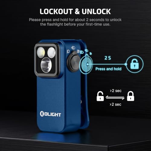 OLIGHT Oclip Pro Rechargeable EDC Clip-on Flashlight, Midnight Blue - color: Midnight Blue