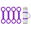 PATIKIL Water Bottle Carrier Grip, Portable Soft Silicone Non-Slip Water Handle Grip Water Bottle Holder Strap for Outdoor - color: Purple