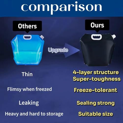 Ice Bath Bags, 5L Black Reusable Cold Plunge Tubs Water Chiller, Leakproof Portable Freezer Water Bags with Quick-Freeze Design, Home & Gym Muscle Recovery Therapy(3 Pack)